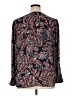 Jones New York 100% Polyester Paisley Blue Long Sleeve Blouse Size XL - photo 2