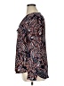 Jones New York 100% Polyester Paisley Blue Long Sleeve Blouse Size XL - photo 5
