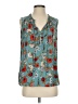 Pale Sky 100% Polyester Teal Sleeveless Blouse Size S - photo 1