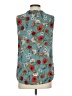 Pale Sky 100% Polyester Teal Sleeveless Blouse Size S - photo 2