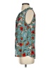 Pale Sky 100% Polyester Teal Sleeveless Blouse Size S - photo 5