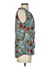 Pale Sky 100% Polyester Teal Sleeveless Blouse Size S - photo 4