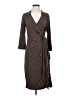 Attention Chevron-herringbone Brown Casual Dress Size S - photo 1