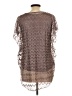 Lavish Brown Short Sleeve Blouse Size L - photo 2