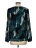 Calvin Klein 100% Recycled Polyester Teal Long Sleeve Blouse Size L - photo 2