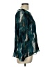 Calvin Klein 100% Recycled Polyester Teal Long Sleeve Blouse Size L - photo 4