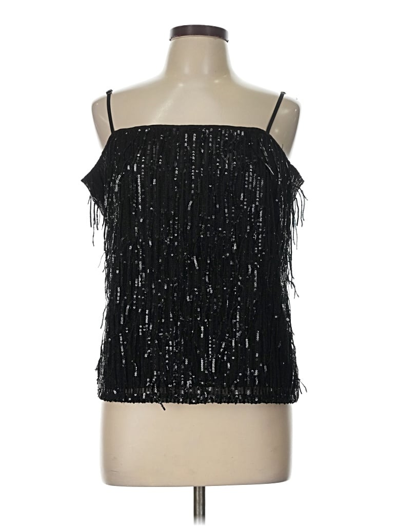 Pre-owned Ann Taylor Loft Sleeveless Blouse In Black