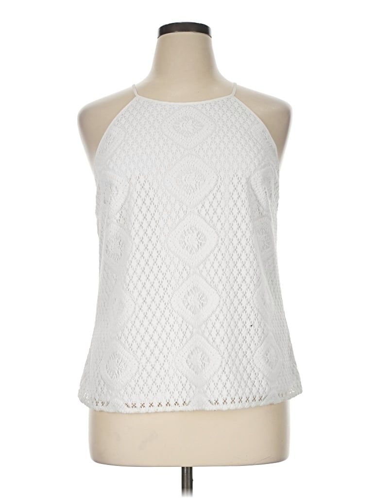 Pre-owned Lilly Pulitzer Sleeveless Blouse In White