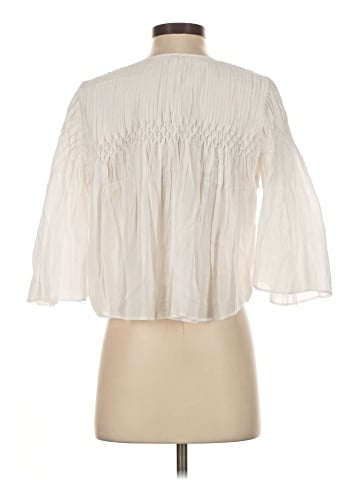 Madewell Pintucked Flutter-Sleeve Top (view 2)