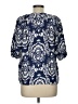 Ellison Blue Short Sleeve Blouse Size L - photo 2