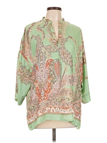 Zara Basic 3/4 Sleeve Blouse (view 1)