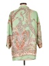 Zara Basic 100% Polyester Paisley Green 3/4 Sleeve Blouse Size L - photo 2
