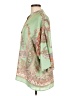 Zara Basic 100% Polyester Paisley Green 3/4 Sleeve Blouse Size L - photo 5