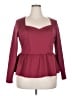 ASOS Design Burgundy Long Sleeve Blouse Size 18 - photo 1