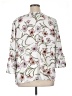 Avenue 100% Polyester Floral White 3/4 Sleeve Blouse Size 14 Plus - photo 2