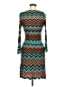 Cato Chevron-herringbone Teal Casual Dress Size M - photo 2