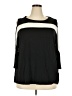 Creation L Black 3/4 Sleeve T-Shirt Size 20 - photo 1