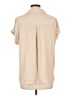 Rose + Olive 100% Polyester Tan Short Sleeve Blouse Size L - photo 2