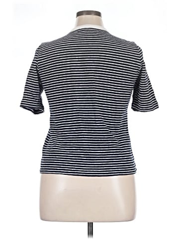 Madewell Striped Elbow-Sleeve Henley Tee (view 2)