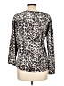 Nicole Miller New York Animal Print Silver Pullover Sweater Size L - photo 2