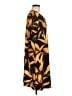 Chico's Print Yellow Casual Dress Size Med (1) - photo 4