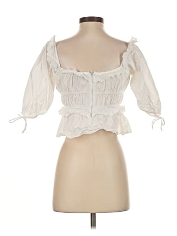 Aqua 3/4 Sleeve Blouse (view 2)