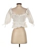 Aqua 100% Cotton Ivory 3/4 Sleeve Blouse Size XS - photo 2