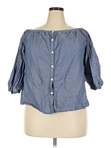 Merona 3/4 Sleeve Button-Down Shirt (view 1)