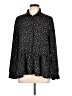 Ann Taylor LOFT 100% Polyester Print Black Long Sleeve Blouse Size L - photo 1