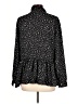 Ann Taylor LOFT 100% Polyester Print Black Long Sleeve Blouse Size L - photo 2