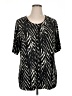 Susan Graver Black Short Sleeve Blouse Size 1X - photo 1