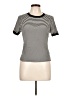 J.Crew Stripes Ivory Short Sleeve Turtleneck Size L - photo 1