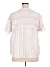 Ruby Rd. 100% Cotton Stripes Pink Short Sleeve Blouse Size XL - photo 2
