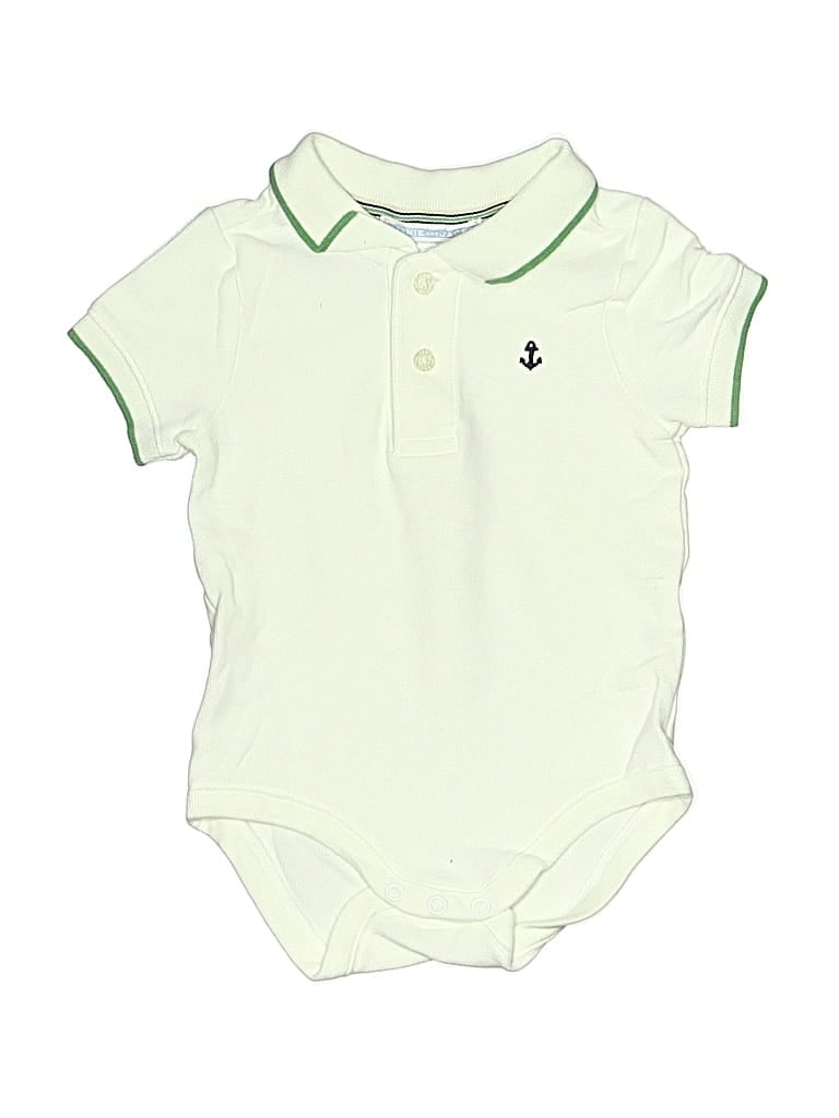 Pre-owned Janie And Jack Babies' Short Sleeve Onesie In Green
