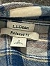 L.L.Bean Plaid Blue Long Sleeve Button-Down Shirt Size S - photo 7