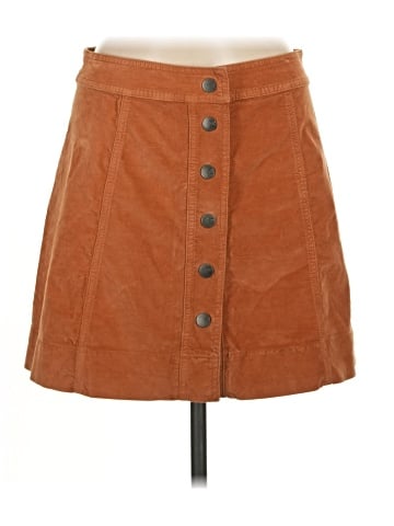 Madewell Velveteen Metropolis Snap Skirt (view 1)
