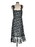 Veronica Beard 100% Silk Floral Blue Cocktail Dress Size 8 - photo 2
