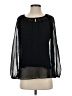Point Sur 100% Polyester Black Long Sleeve Blouse Size S - photo 1
