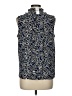 Ann Taylor LOFT 100% Polyester Paisley Blue Sleeveless Blouse Size L - photo 2
