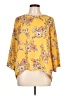 Papermoon 100% Polyester Yellow 3/4 Sleeve Blouse Size L - photo 1