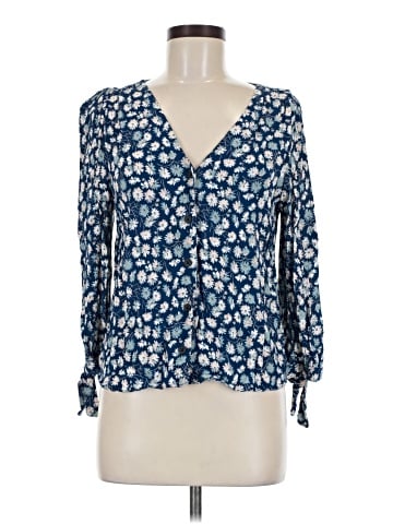 Madewell Tie-Sleeve Button-Down Top in French Floral (view 1)