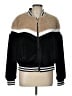 John & Jenn 100% Polyester Stripes Black Faux Fur Jacket Size L - photo 1