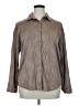 DAZY Stripes Brown Long Sleeve Blouse Size XL - photo 1