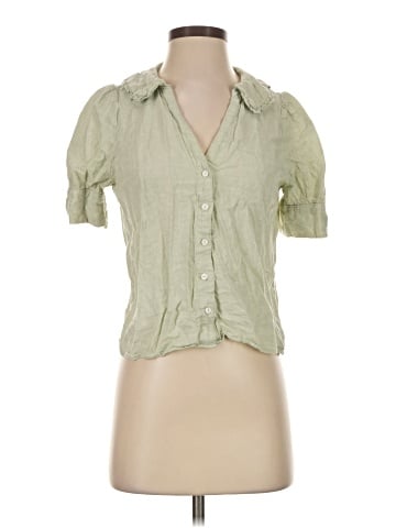 Madewell Linen-Blend Peter Pan Collar Shirt (view 1)