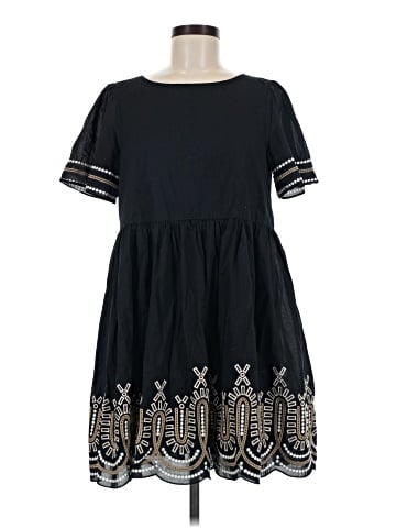 Madewell Embroidered Eyelet Puff-Sleeve Mini Dress (view 1)