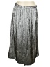 Old Navy 100% Polyester Metallic Silver Casual Skirt Size XXL (tall) - photo 1