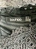 Boohoo 100% Polyester Print Black Cocktail Dress Size 14 - photo 7