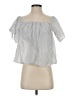 Express Silver Short Sleeve Blouse Size S - photo 1