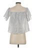 Express Silver Short Sleeve Blouse Size S - photo 2