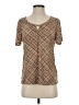 Jaclyn Smith Brown Short Sleeve Blouse Size S - photo 1